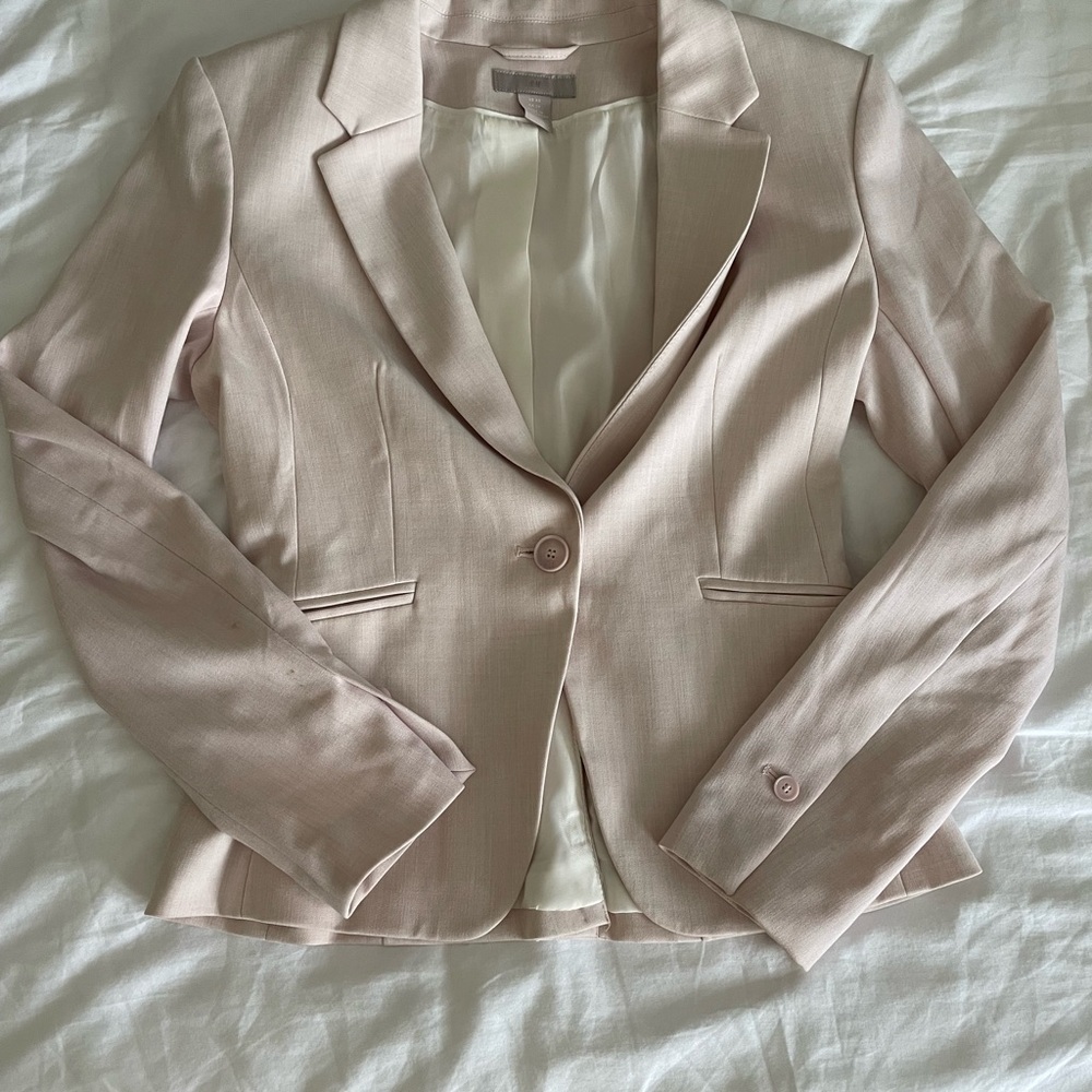 HnM dusty pink blazer
